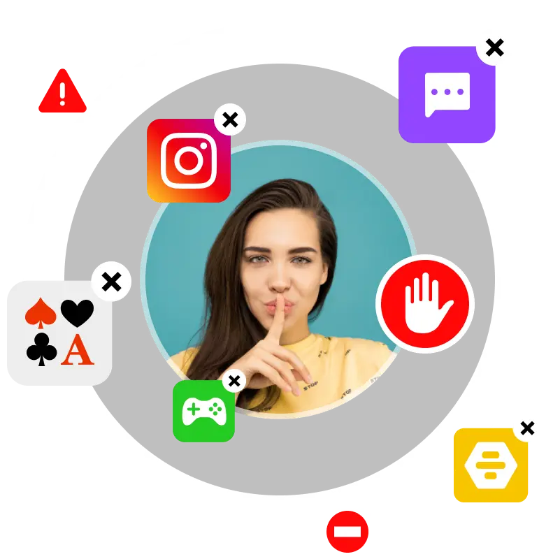 Block apps on child’s phone